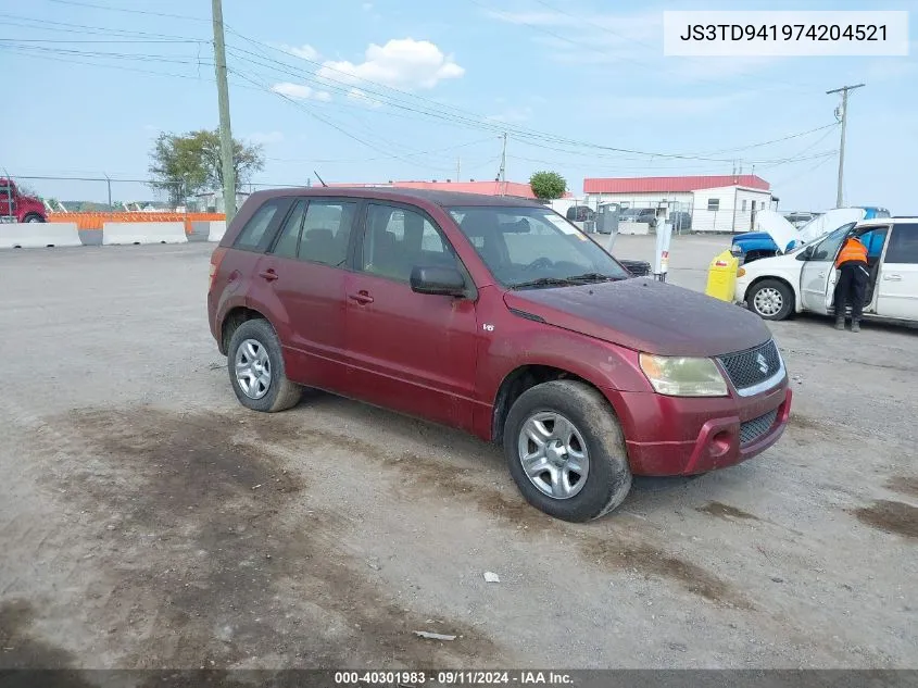 2007 Suzuki Grand Vitara VIN: JS3TD941974204521 Lot: 40301983