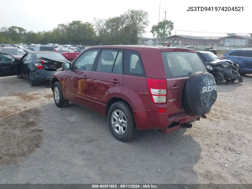 2007 Suzuki Grand Vitara VIN: JS3TD941974204521 Lot: 40301983