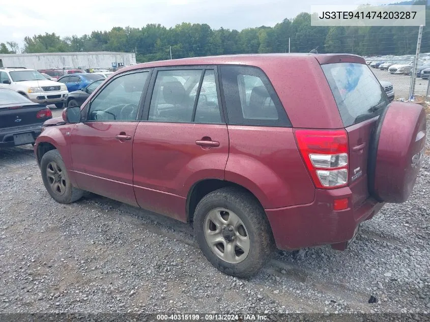 2007 Suzuki Grand Vitara VIN: JS3TE941474203287 Lot: 40315199