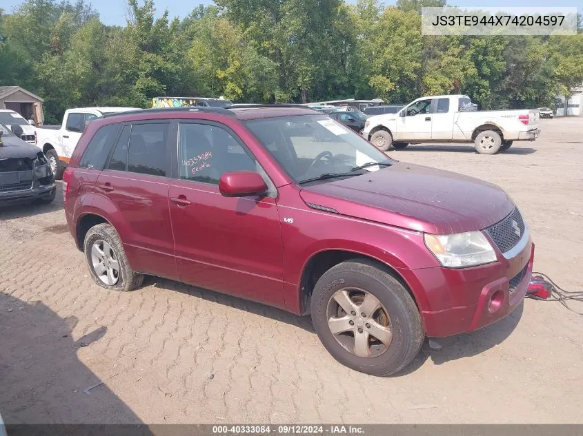 2007 Suzuki Grand Vitara Xsport VIN: JS3TE944X74204597 Lot: 40333084