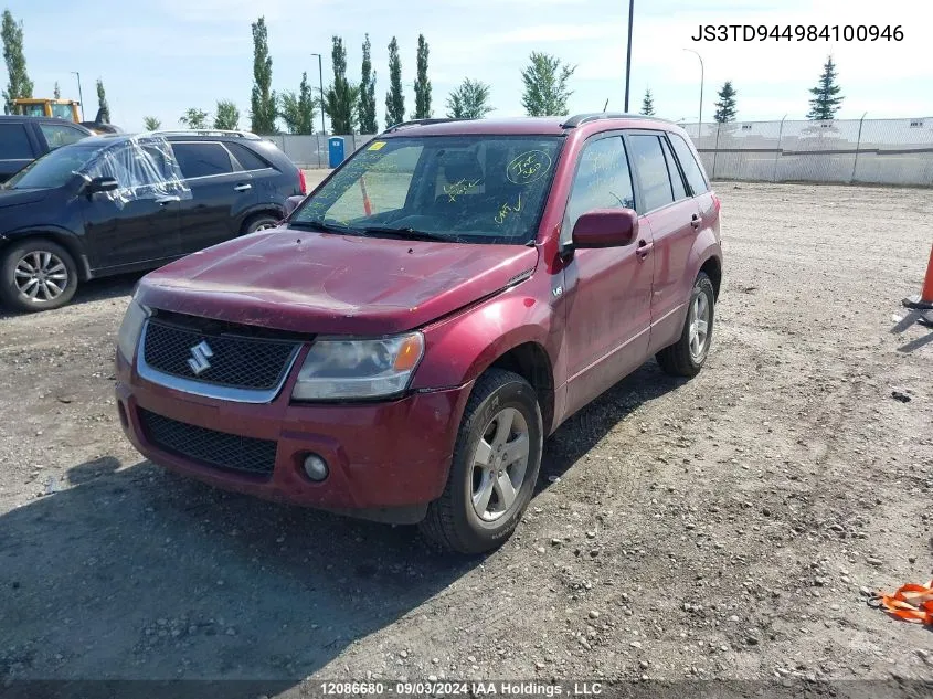 2008 Suzuki Grand Vitara VIN: JS3TD944984100946 Lot: 12086680