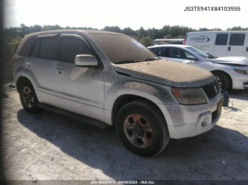 2008 Suzuki Grand Vitara Appearance/Appearance + VIN: JS3TE941X84103955 Lot: 40257975