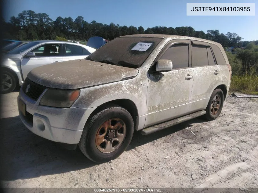 2008 Suzuki Grand Vitara Appearance/Appearance + VIN: JS3TE941X84103955 Lot: 40257975