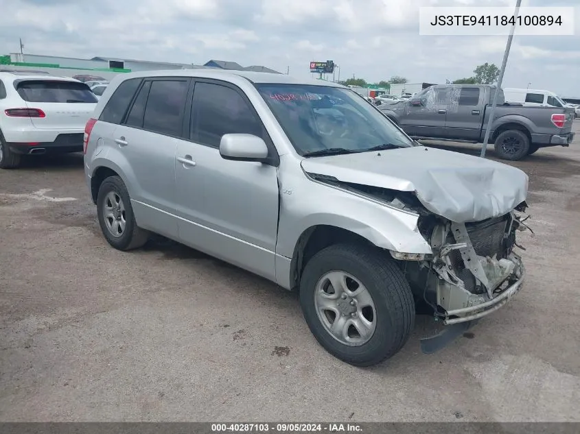 2008 Suzuki Grand Vitara Appearance/Appearance + VIN: JS3TE941184100894 Lot: 40287103