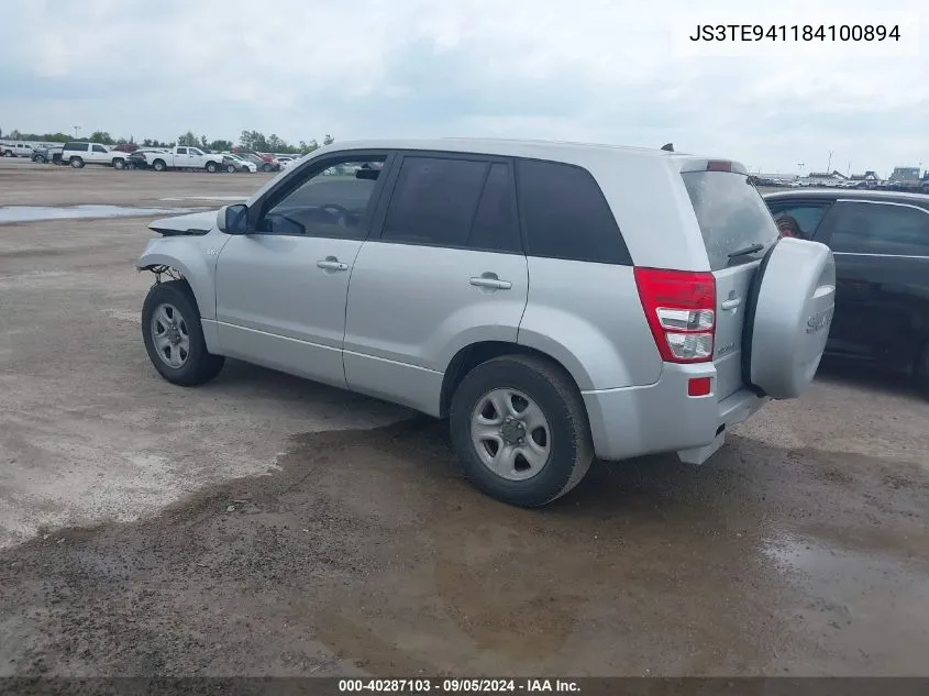 2008 Suzuki Grand Vitara Appearance/Appearance + VIN: JS3TE941184100894 Lot: 40287103