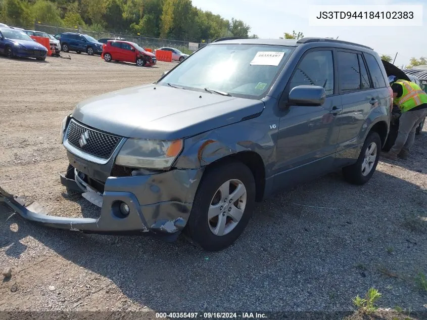 2008 Suzuki Grand Vitara Xsport VIN: JS3TD944184102383 Lot: 40355497