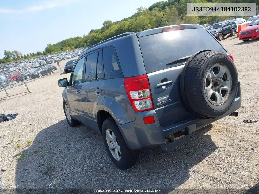 2008 Suzuki Grand Vitara Xsport VIN: JS3TD944184102383 Lot: 40355497