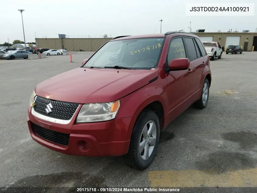 2010 Suzuki Grand Vitara Jx VIN: JS3TD0D24A4100921 Lot: 20175718