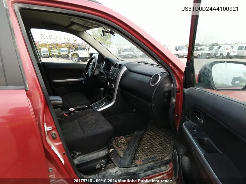 JS3TD0D24A4100921 2010 Suzuki Grand Vitara Jx