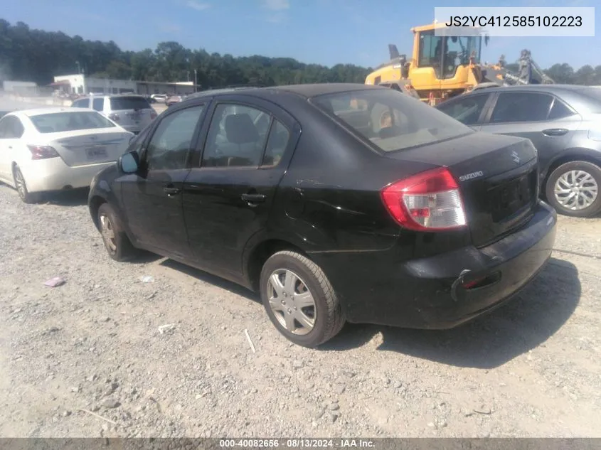 2008 Suzuki Sx4 VIN: JS2YC412585102223 Lot: 40082656