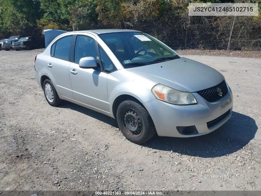 2008 Suzuki Sx4 VIN: JS2YC412485102715 Lot: 40221363