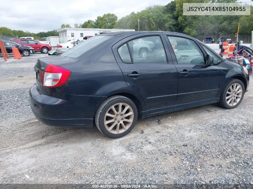 2008 Suzuki Sx4 Sport VIN: JS2YC414X85104955 Lot: 40270136