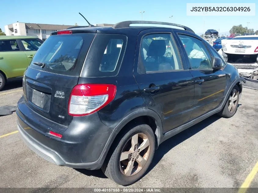 2012 Suzuki Sx4 Premium/Tech Valu Pkg (Nav) VIN: JS2YB5A32C6304926 Lot: 40157558