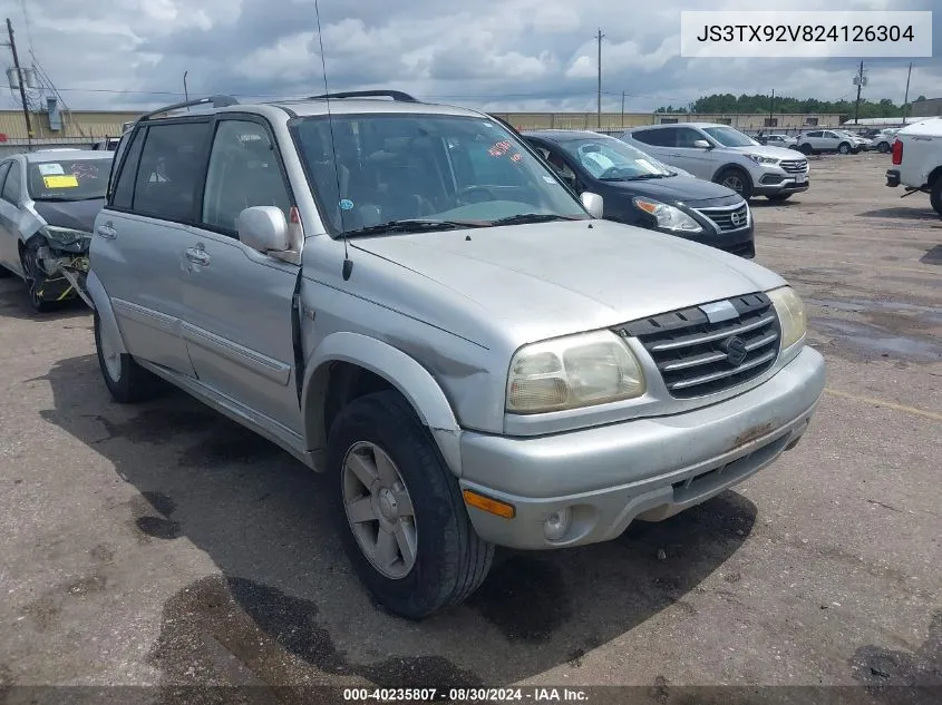 2002 Suzuki Xl-7 Limited/Plus/Standard/Touring VIN: JS3TX92V824126304 Lot: 40235807