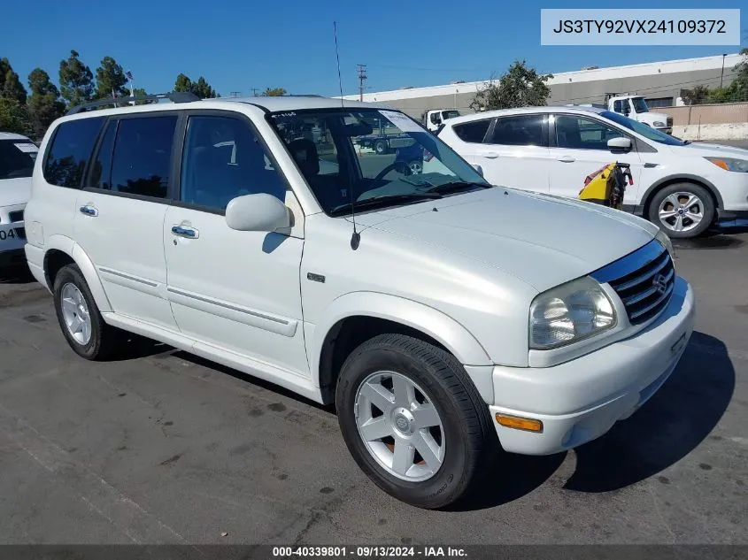 2002 Suzuki Xl-7 Limited/Plus/Standard/Touring VIN: JS3TY92VX24109372 Lot: 40339801