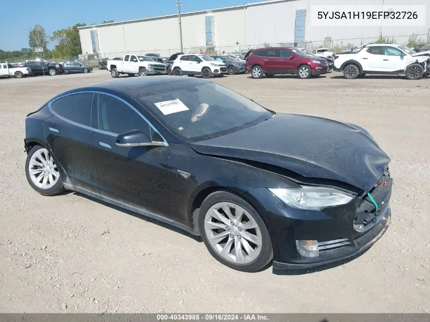 2014 Tesla Model S P85 VIN: 5YJSA1H19EFP32726 Lot: 40343985