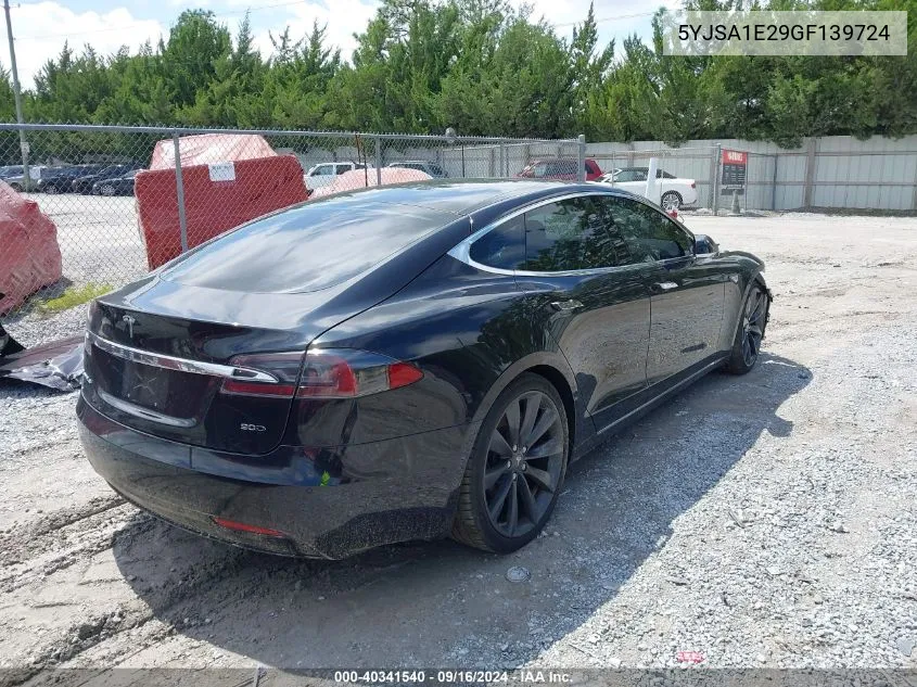 2016 Tesla Model S 60D/70D/75D/85D/90D VIN: 5YJSA1E29GF139724 Lot: 40341540