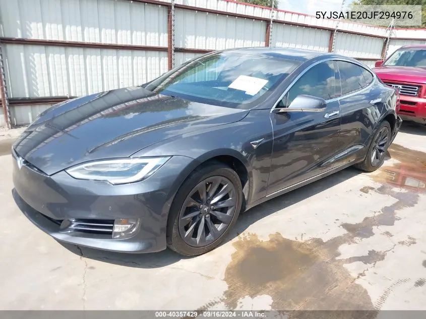 2018 Tesla Model S 100D/75D/P100D VIN: 5YJSA1E20JF294976 Lot: 40357429