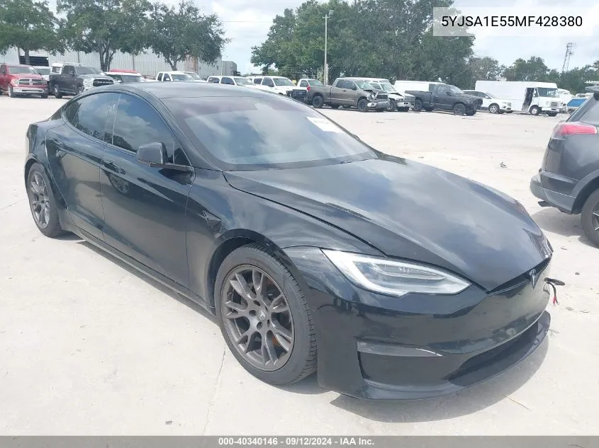 2021 Tesla Model S Long Range Dual Motor All-Wheel Drive VIN: 5YJSA1E55MF428380 Lot: 40340146