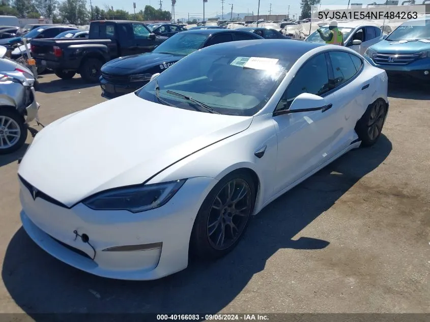 2022 Tesla Model S Dual Motor All-Wheel Drive VIN: 5YJSA1E54NF484263 Lot: 40166083