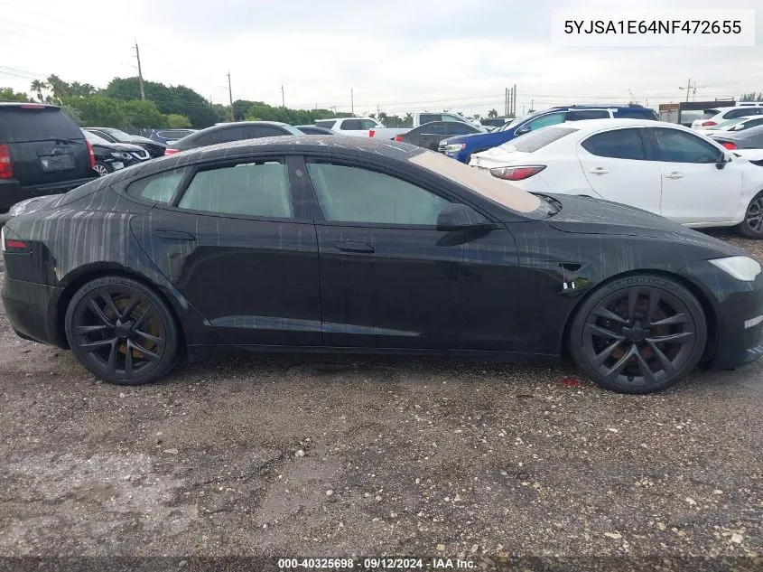 5YJSA1E64NF472655 2022 Tesla Model S