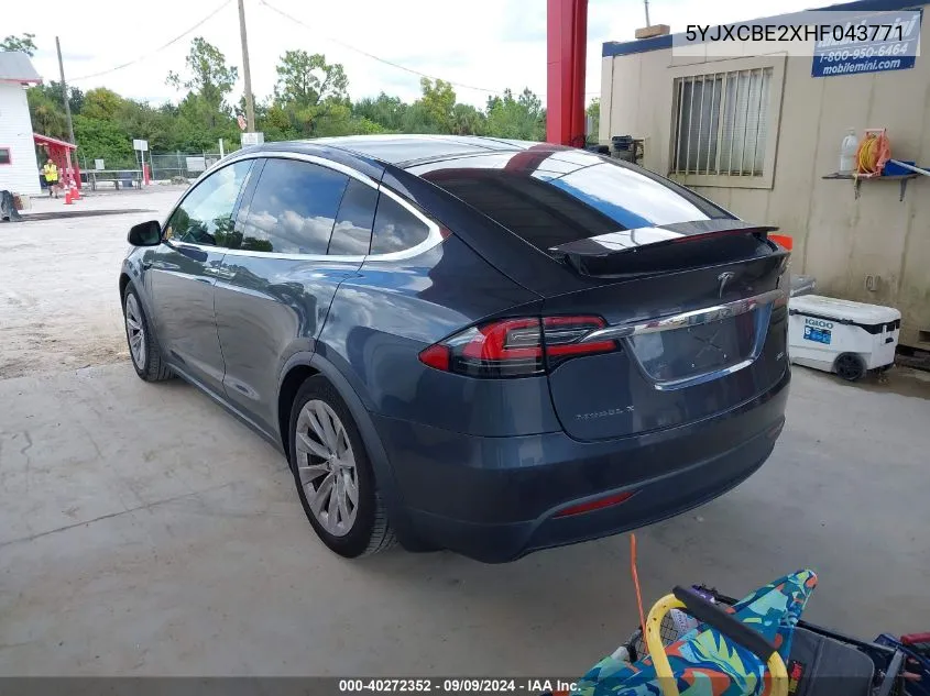 5YJXCBE2XHF043771 2017 Tesla Model X 100D/75D/90D