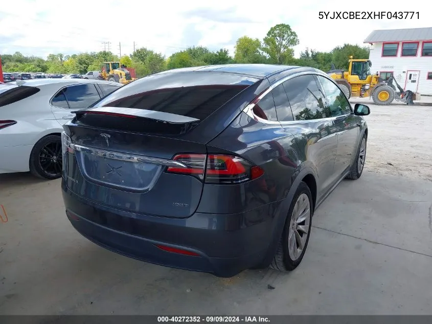 5YJXCBE2XHF043771 2017 Tesla Model X 100D/75D/90D