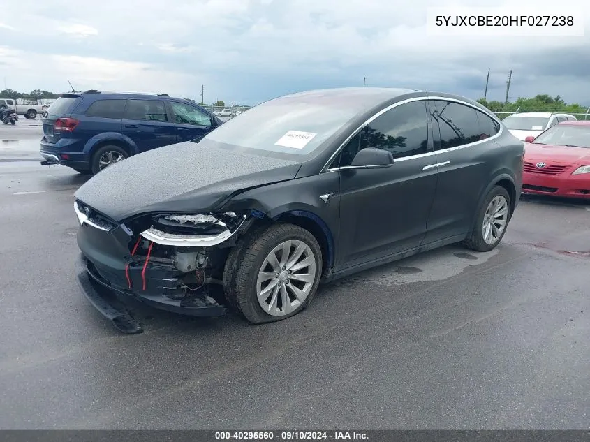 5YJXCBE20HF027238 2017 Tesla Model X 100D/75D/90D