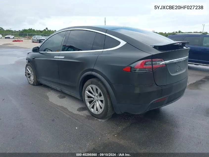 5YJXCBE20HF027238 2017 Tesla Model X 100D/75D/90D