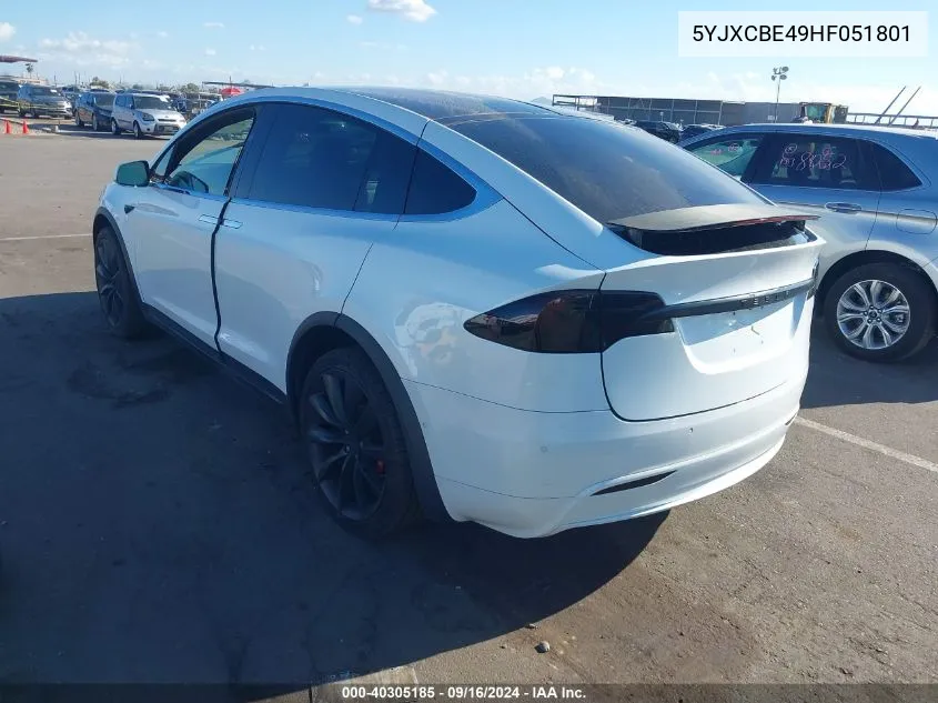 5YJXCBE49HF051801 2017 Tesla Model X