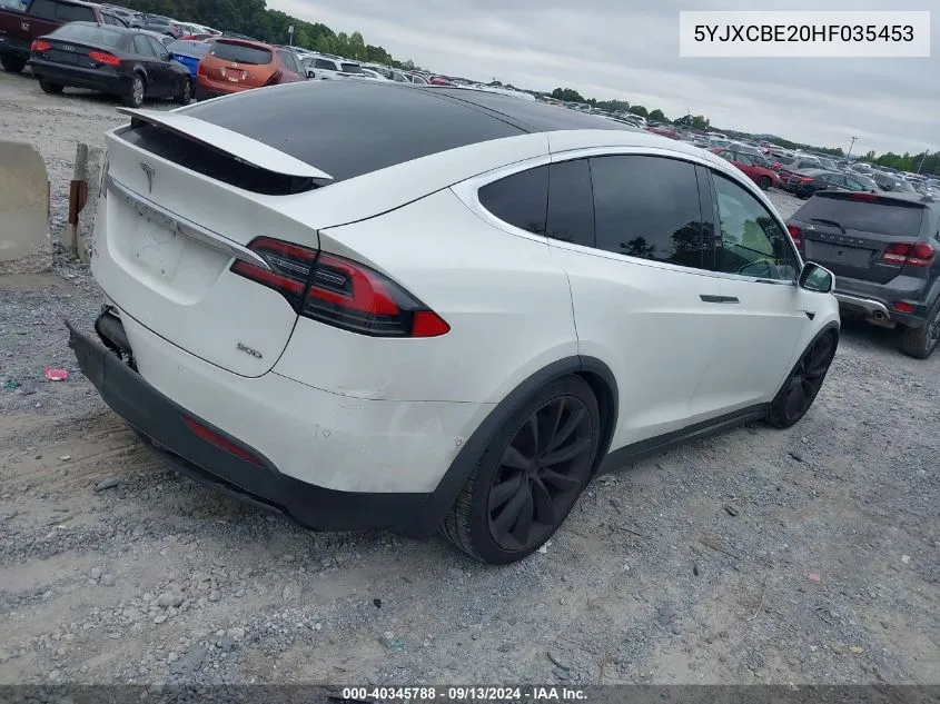 5YJXCBE20HF035453 2017 Tesla Model X 100D/75D/90D