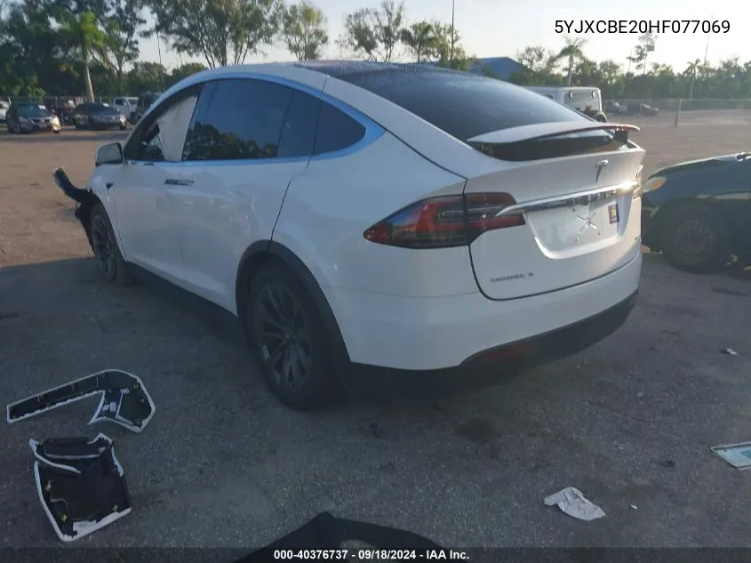 5YJXCBE20HF077069 2017 Tesla Model X