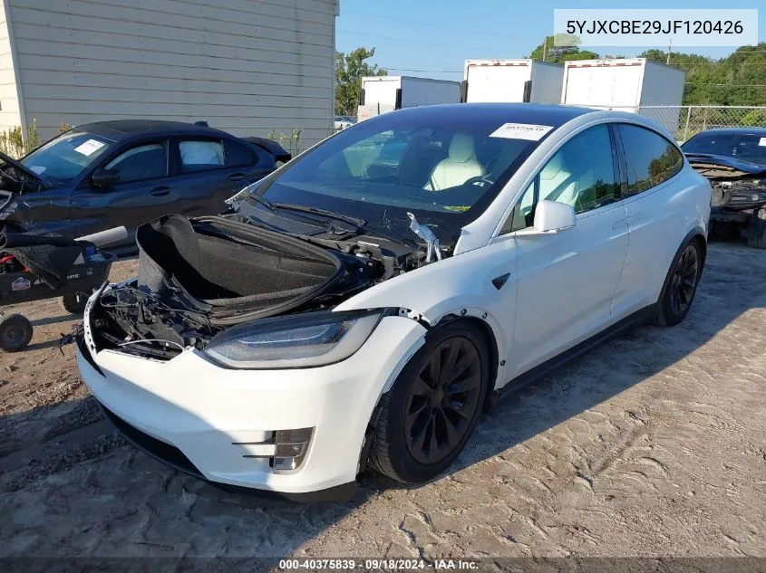 2018 Tesla Model X VIN: 5YJXCBE29JF120426 Lot: 40375839