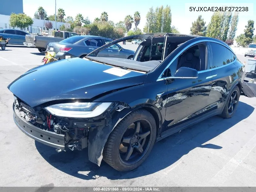 2020 Tesla Model X Long Range Dual Motor All-Wheel Drive/Long Range Plus Dual Motor All-Wheel Drive VIN: 5YJXCAE24LF272238 Lot: 40251868