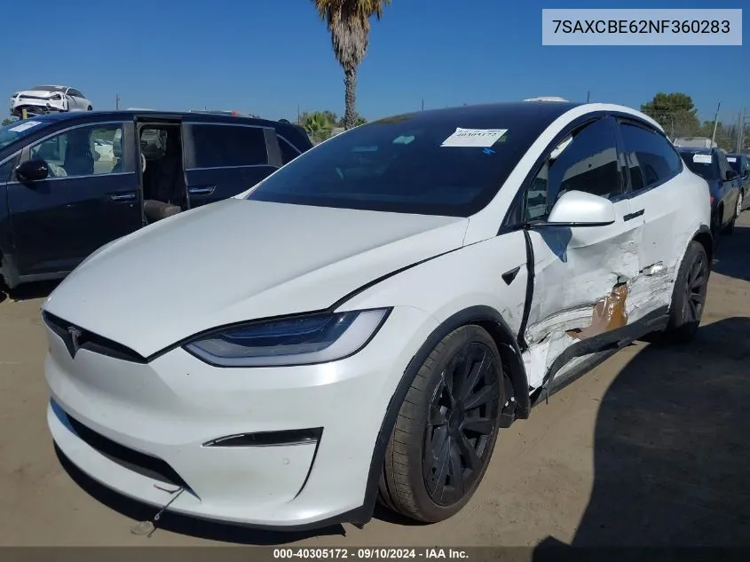 7SAXCBE62NF360283 2022 Tesla Model X