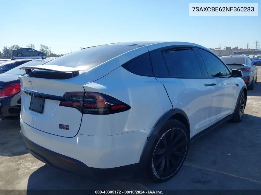 7SAXCBE62NF360283 2022 Tesla Model X