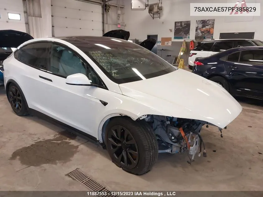 2023 Tesla Model X VIN: 7SAXCAE57PF385829 Lot: 11887553