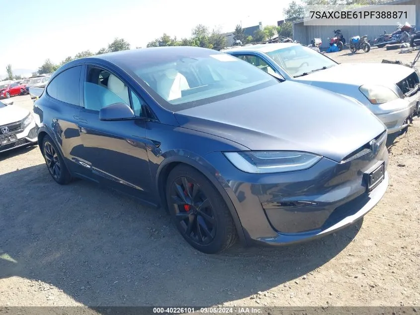 2023 Tesla Model X VIN: 7SAXCBE61PF388871 Lot: 40226101