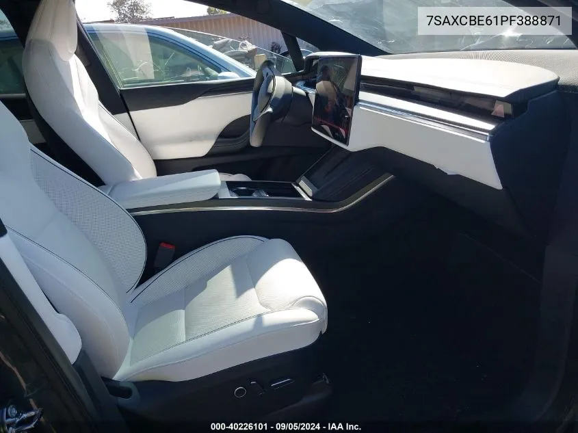 2023 Tesla Model X VIN: 7SAXCBE61PF388871 Lot: 40226101