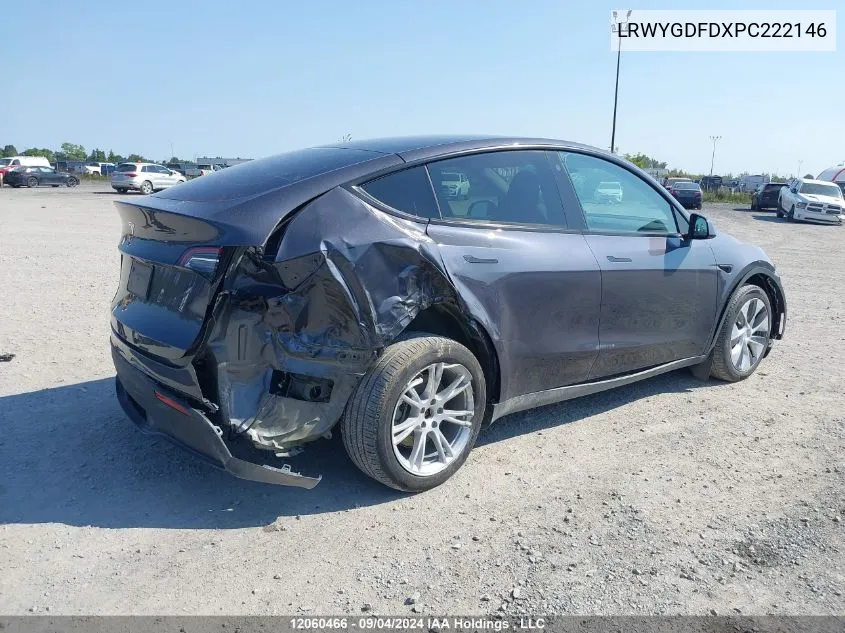 2023 Tesla Model Y VIN: LRWYGDFDXPC222146 Lot: 12060466