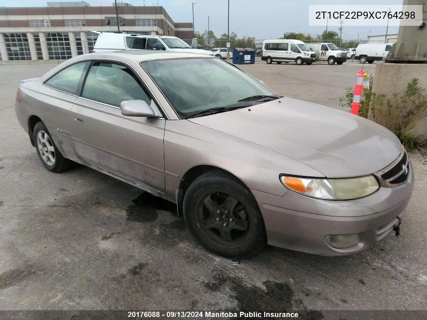 1999 Toyota Camry Solara Se V6 VIN: 2T1CF22P9XC764298 Lot: 20176088