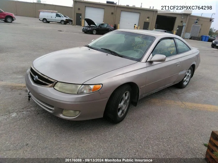 1999 Toyota Camry Solara Se V6 VIN: 2T1CF22P9XC764298 Lot: 20176088