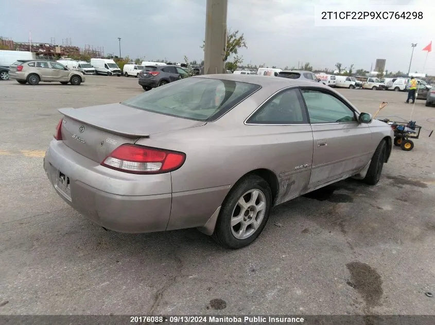 1999 Toyota Camry Solara Se V6 VIN: 2T1CF22P9XC764298 Lot: 20176088