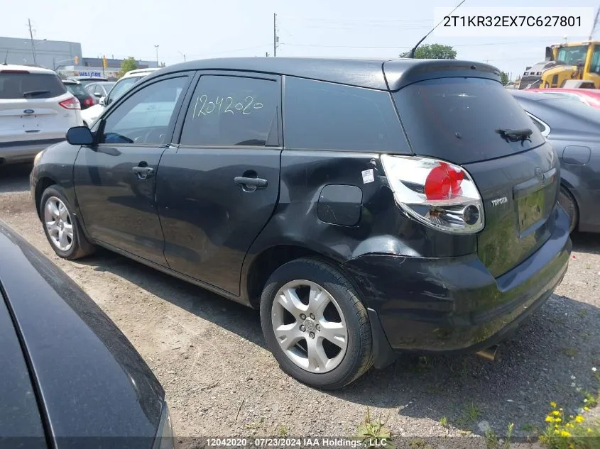 2007 Toyota Corolla Matrix Xr VIN: 2T1KR32EX7C627801 Lot: 12042020