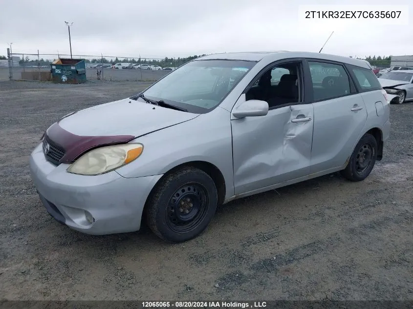 2007 Toyota Corolla Matrix Xr VIN: 2T1KR32EX7C635607 Lot: 12065065