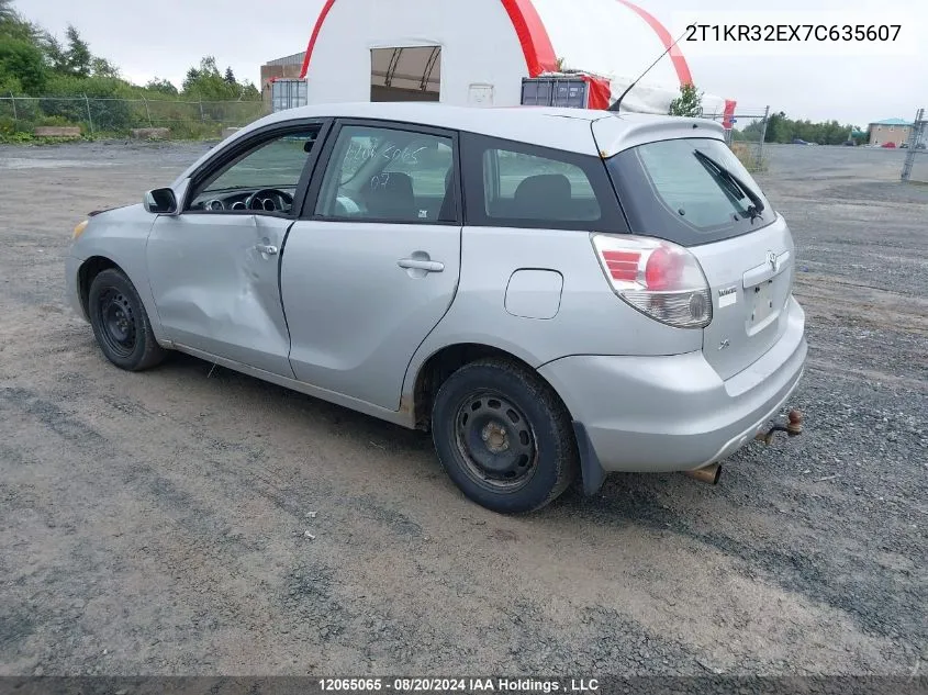 2007 Toyota Corolla Matrix Xr VIN: 2T1KR32EX7C635607 Lot: 12065065