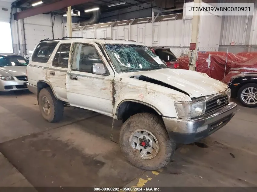 1992 Toyota 4Runner Vn39 Sr5 VIN: JT3VN39W8N0080921 Lot: 39360202