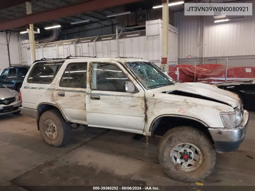 1992 Toyota 4Runner Vn39 Sr5 VIN: JT3VN39W8N0080921 Lot: 39360202