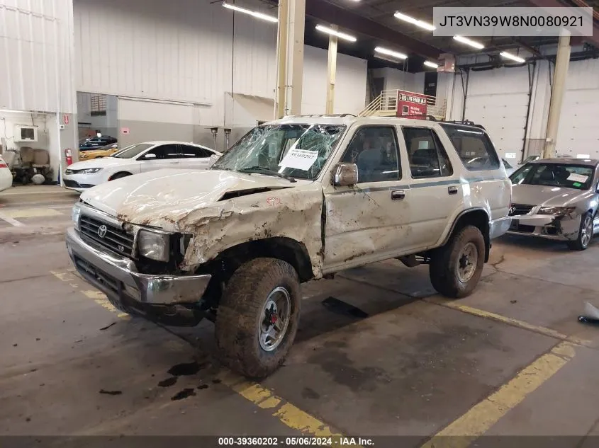 1992 Toyota 4Runner Vn39 Sr5 VIN: JT3VN39W8N0080921 Lot: 39360202