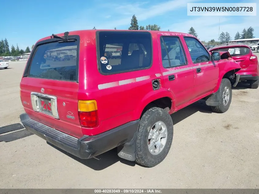 1992 Toyota 4Runner Vn39 Sr5 VIN: JT3VN39W5N0087728 Lot: 40283049